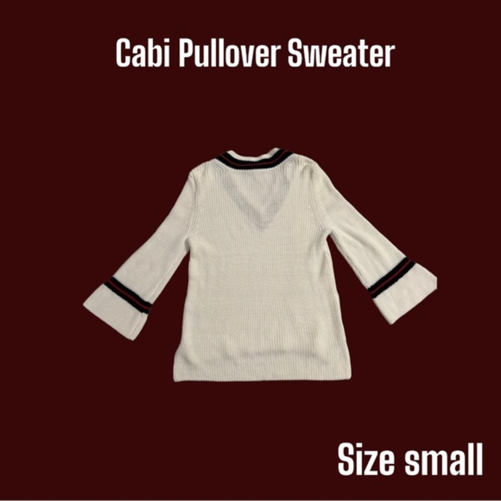 ✨Cabi‎ Pullover Cable Knit Sweater in Cream. Size small. ✨ - Picture 4 of 8